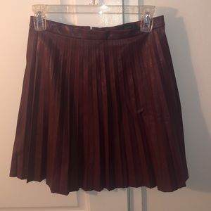 J crew pleather skirt maroon